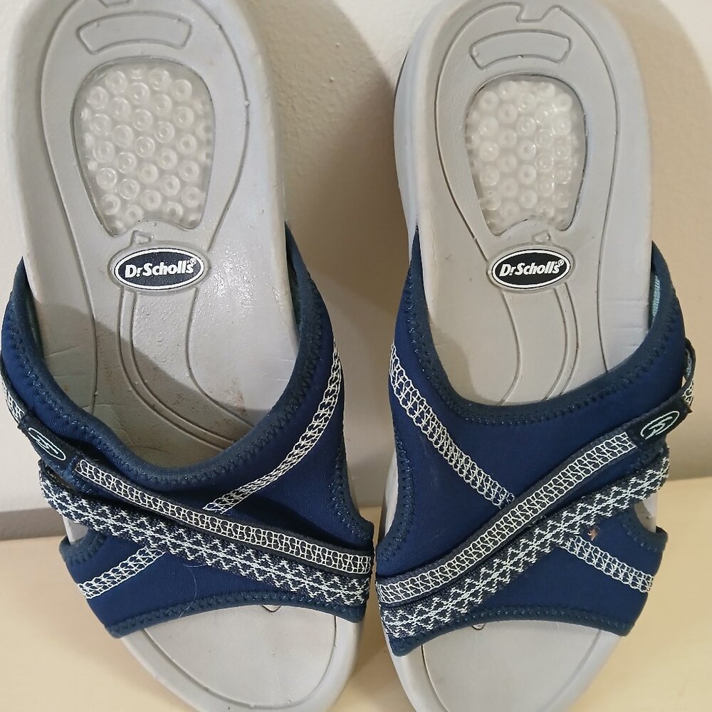 Dr. Scholl's blue/gray sandals - size 6